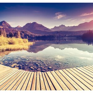 Fototapeta - Planine i jezero