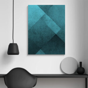 Geometrijska tirkizna apstraktna slika